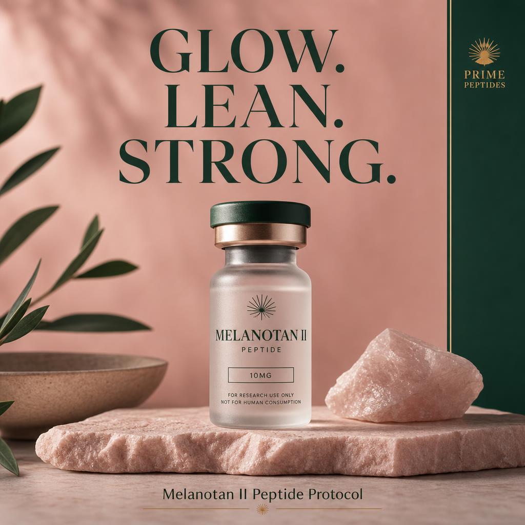 Prime Peptides Melanotan II peptide product ad